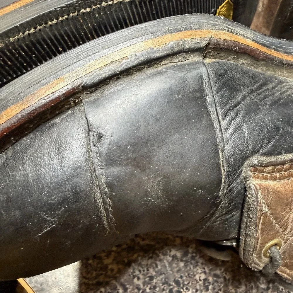 Chippewa Steel Toe Logger Packer Boots USA Vibram Lace Up Leather 10/10.5D READ‎